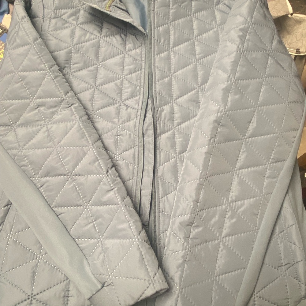 Quilted Light Blue Jacket